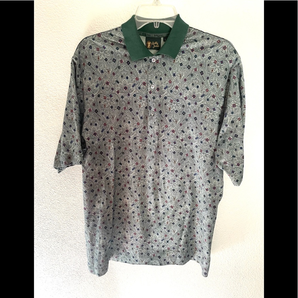 BOBBY BROOKS JONES Vintage polo golf shirt green size large